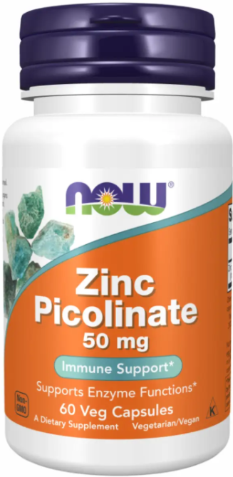 Пиколинат цинка Now Foods Zinc Picolinate 50 mg 60 раст капс Киев - изображение 4