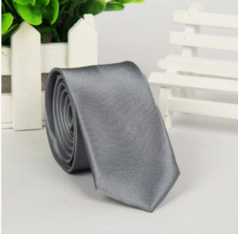 Краватка чоловіча сіра вузька Київ - фото 1