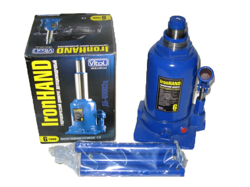 Домкрат гидравл. телескоп 6т 2х цилиндр.215-485мм Вінниця - фото 1