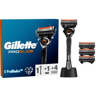 Бритва Gillette Fusion ProGlide с 4 сменными картриджами + Подставка (8700216357227) Винница - изображение 1