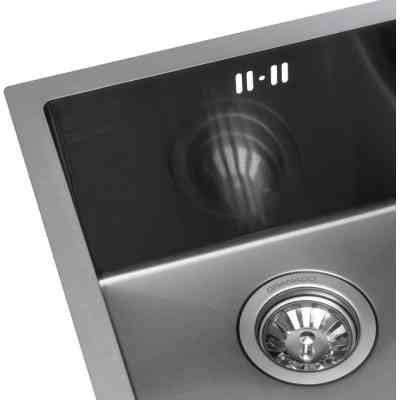 Мийка кухонна GRANADO Under top mini STEEL S201 black (GS10201B) Вінниця