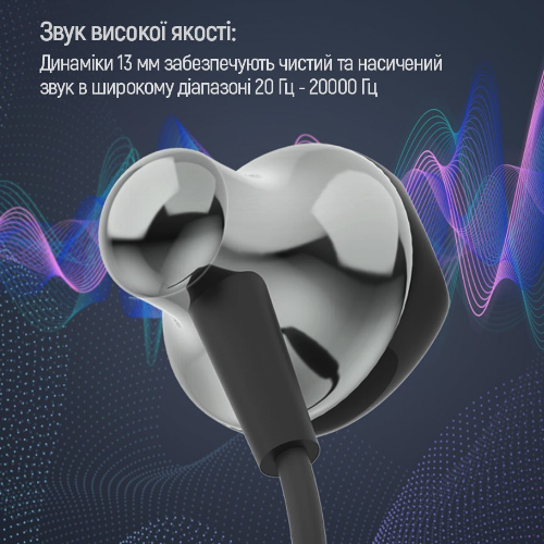 Навушники ColorWay Wired Earphone Blast 1 CW-WD01BK 3,5мм mini-jack чорний Житомир - изображение 7