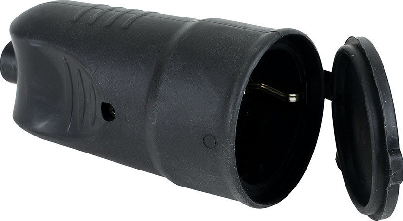 Гнездо электрическое DE-PA 16A с заземлением КАУЧУК (338002) Днепр - изображение 1