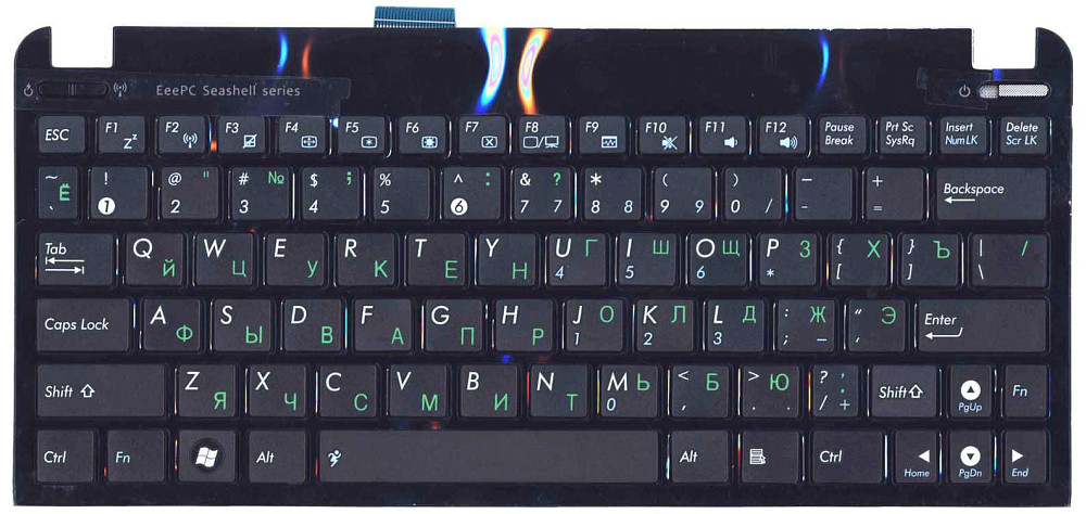 Клавиатура для ноутбука Asus EEE PC (1015) Black, (Black Frame) RU Вінниця - фото 2