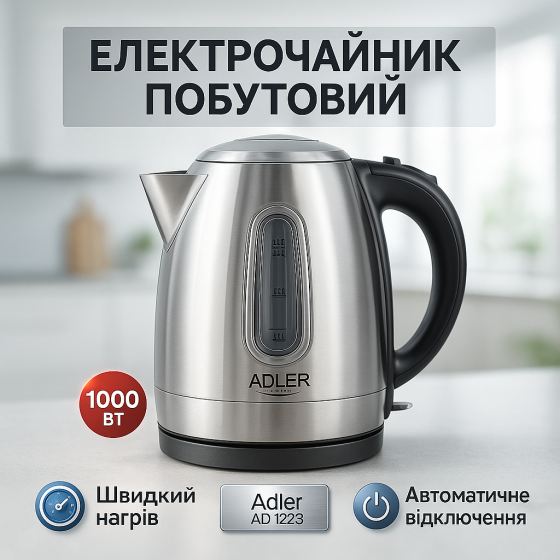 Электрический чайник с индикатором работы Adler, Качественный электрический чайник для дома YC-96 Львов
