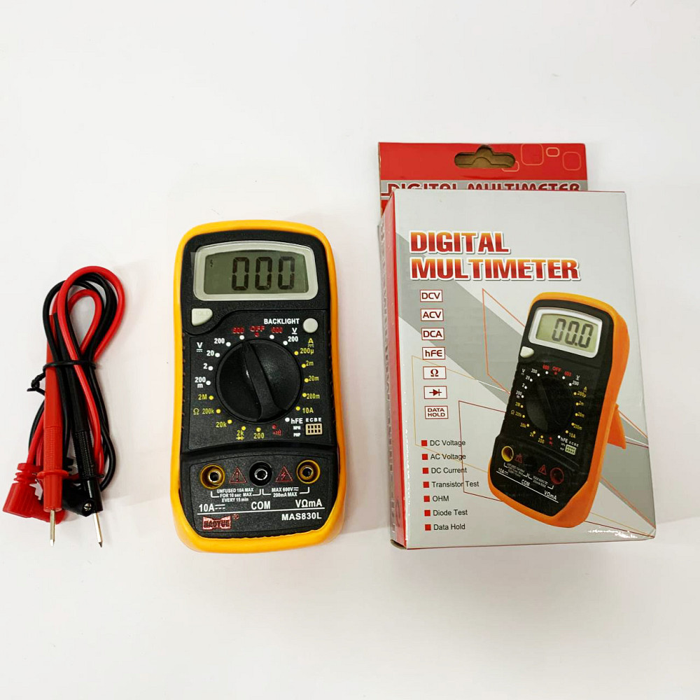 Портативний мультиметр тестер HAOYUE MAS830L, Мультиметр тестер цифровий точний, Мультиметри портативні BV-20 Івано-Франківськ - фото 5