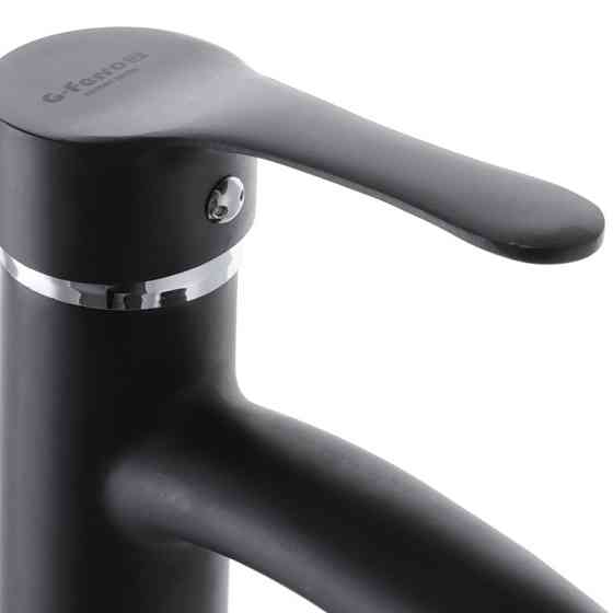 Черный смеситель для умывальника G-Ferro LAura-001 без подводки GF1301 Харьков