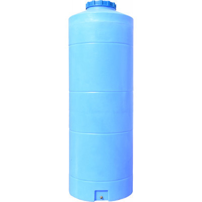 Емкость для воды Пласт Бак вертикальная пищевая 1000 л узкая синяя (12438) Винница - изображение 2