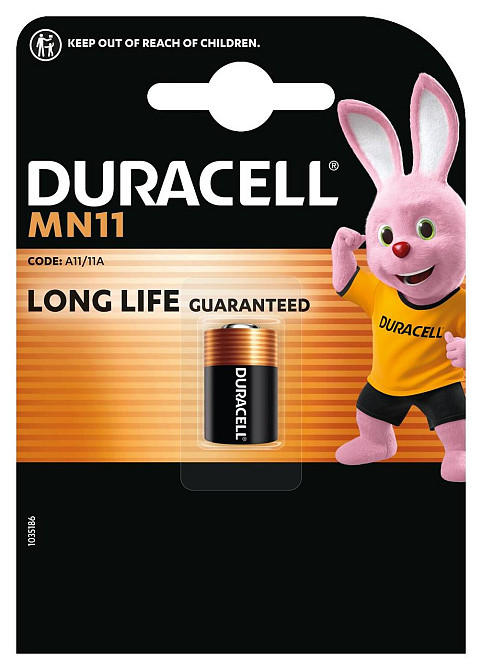Специальная щелочная батарейка Duracell MN11 6V, (A11/11A), 1 шт в упаковке (7091714) Киев - изображение 1