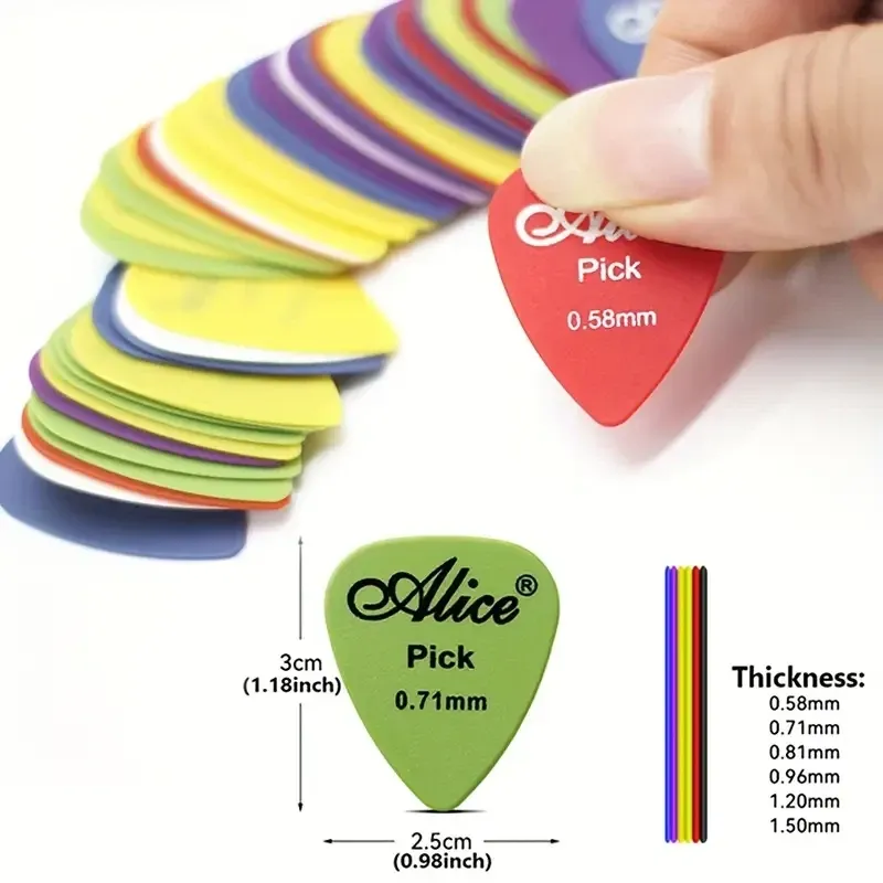 Комплект медиаторів для гітаристів Alice, 60 шт в кейсі Київ - фото 4