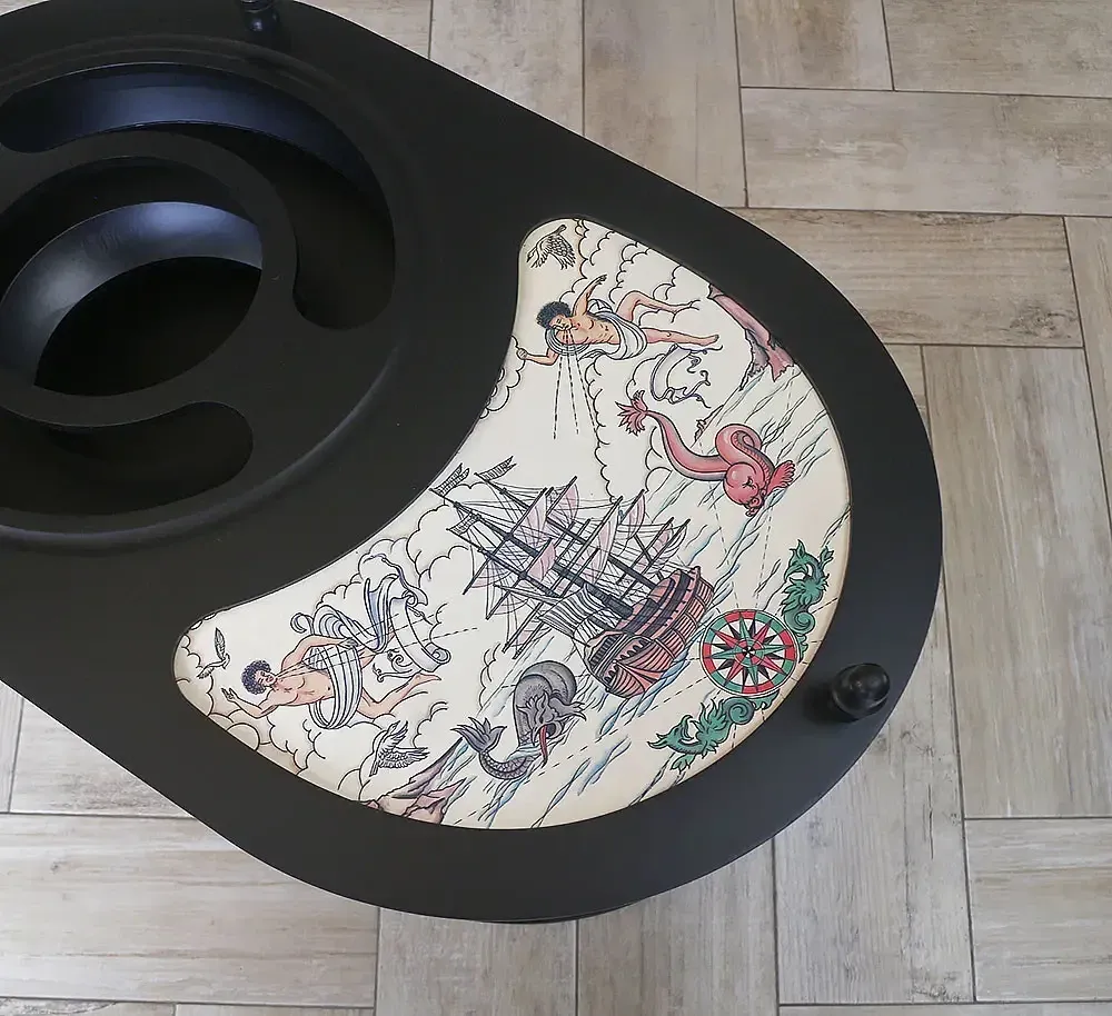 Глобус бар зі столиком Карта світу чорний сфера 42 см Гранд Презент mastersem Київ - фото 2