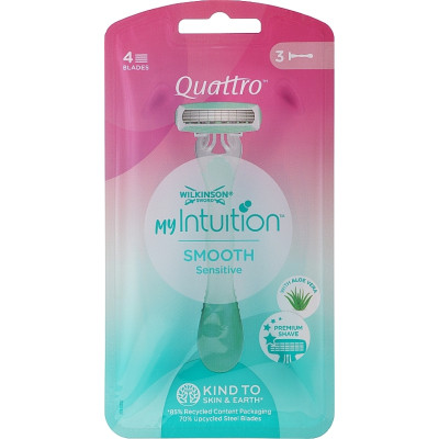 Бритва Wilkinson Sword Quattro for Women Sensitive 3 шт. (4027800429103) Винница - изображение 1