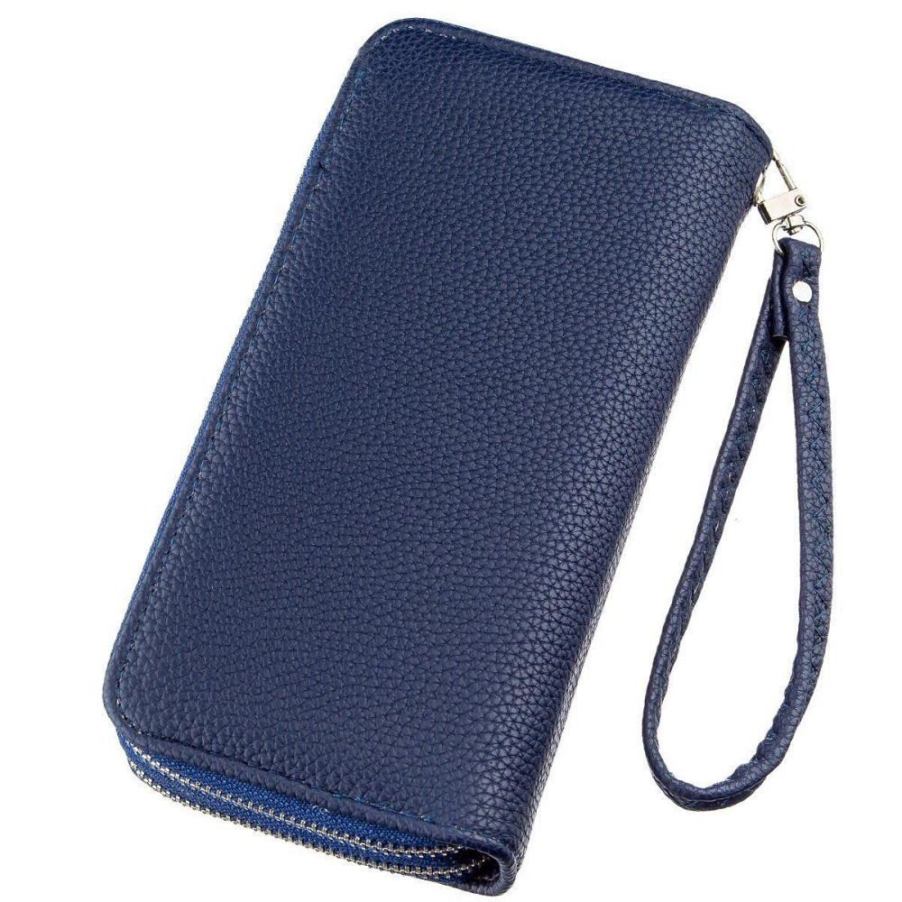 Кошелек женский из зернистой экокожи KIVI 19046 Синий Киев - изображение 2