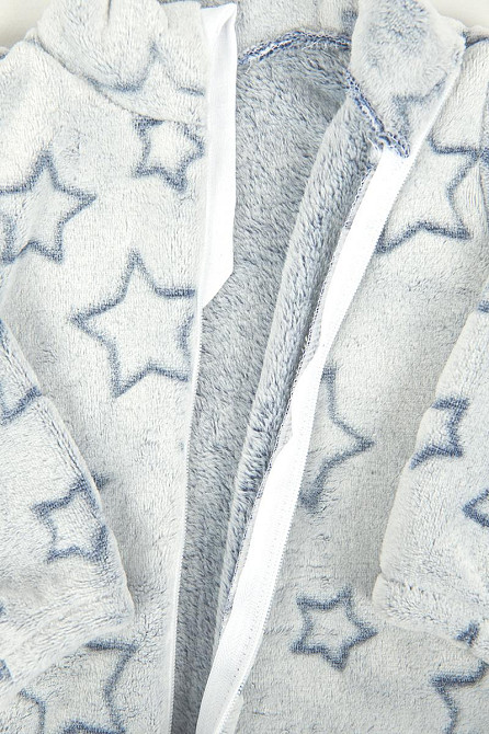 Теплый комбинезон для малышей, велсофт светло-серый топ Крохатушка одяг Киев - изображение 3