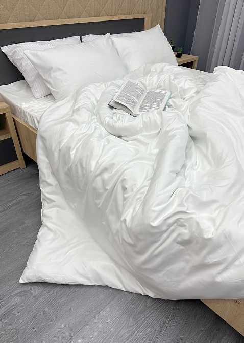 Комплект постельного белья, Decorator SOFTY UNO Bianco Двуспальный 180х215 Белый (88-079) Киев - изображение 4