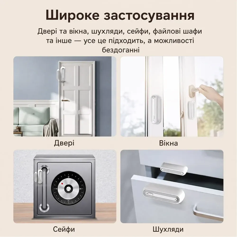 Бездротовий автономний датчик відчинення вікон/дверей з сиреною 90dB з WiFi Trinix TRX-DS03(WiFi) Tuya (27-00073) Киев - изображение 9