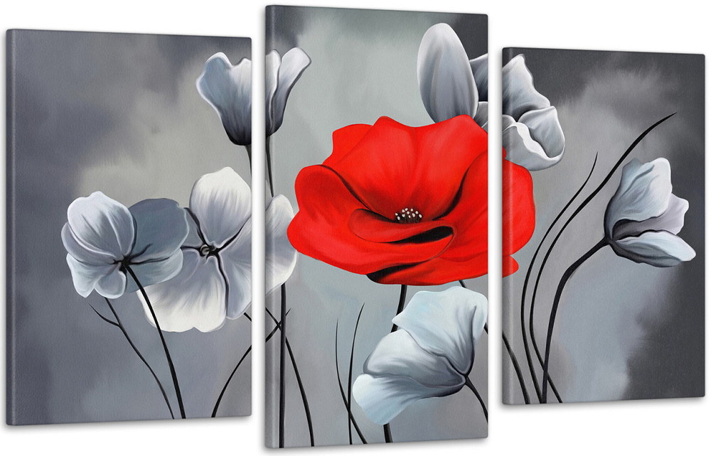 Модульна картина Абстракція Квіти Art-161_3 Київ - фото 1