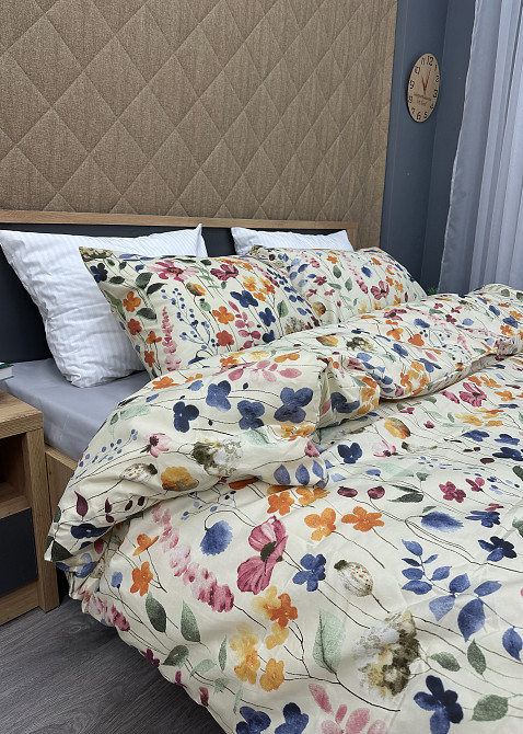 Комплект постельного белья, Decorator Bloomy Двуспальный 180х215 с цветочным принтом (88-013) Киев - изображение 7