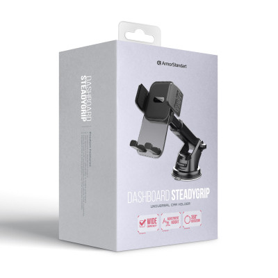Универсальный автодержатель Armorstandart SteadyGrip Dashboard Black (ARM85339) Винница - изображение 2