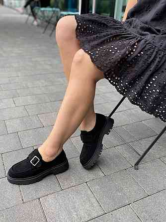 Meideli Лофери жіночі MEIDELI -5 чорні (весна-осінь, замша натуральна) (5993) Коломия