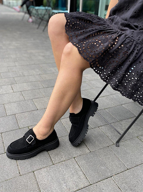 Meideli Лофери жіночі MEIDELI -5 чорні (весна-осінь, замша натуральна) (5993) Коломия - фото 6