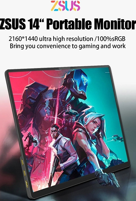 Монітор Ігровий портативний: 14, 15,6" 2K HDR Touchscreen Київ - фото 5