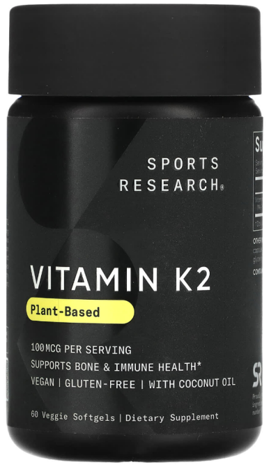 Вітамін K2 100 мкг Sports Research Vitamin К2 60 капс Київ - фото 1