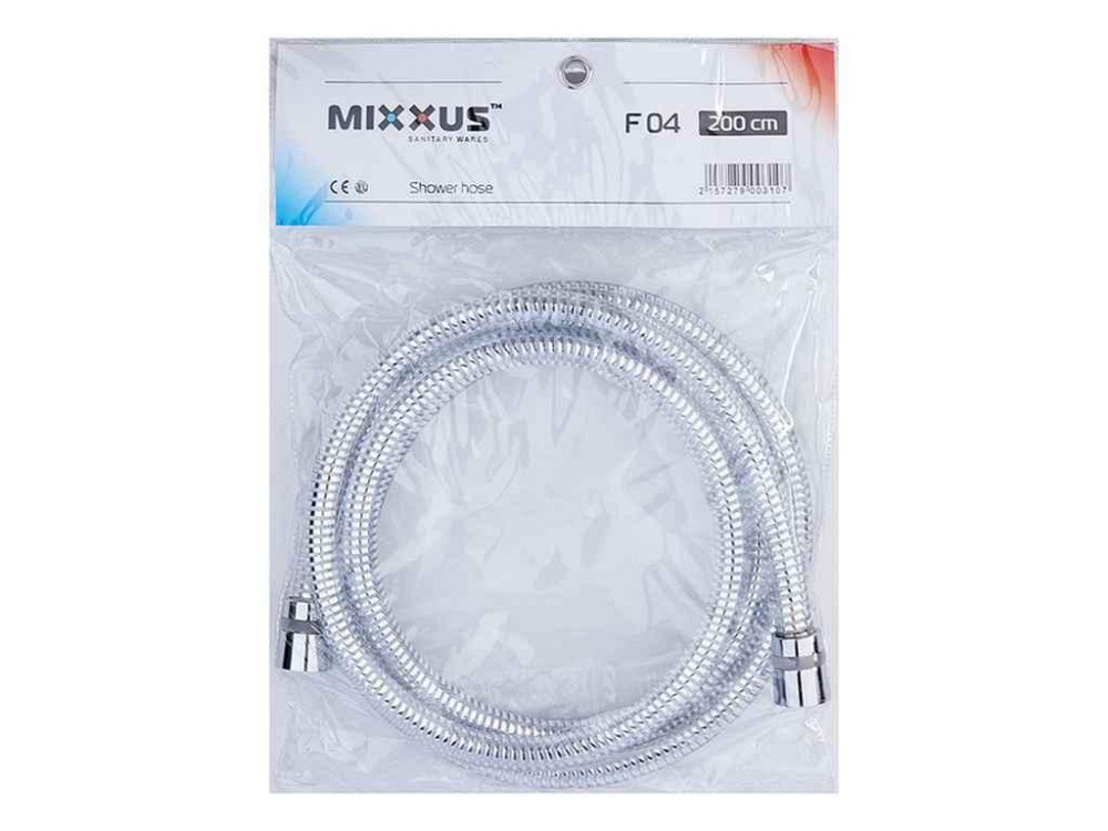 Шланг для душу 200см нержавіюча сталь хром LUMI.F04 ТМ MIXXUS Київ - фото 1