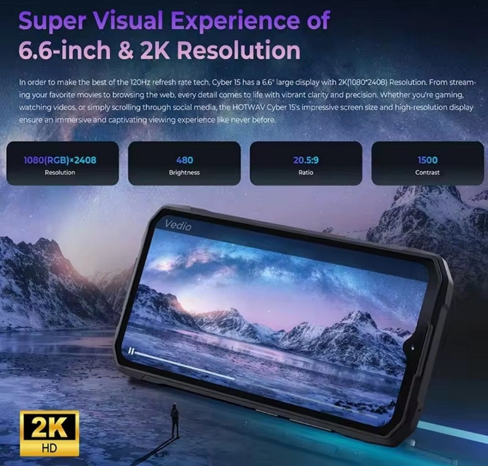 Телефон HOTWAV Cyber 15 Black 12/256Gb. G99 200mp 6280mAh 33w NV 24mp NFC. Киев - изображение 2