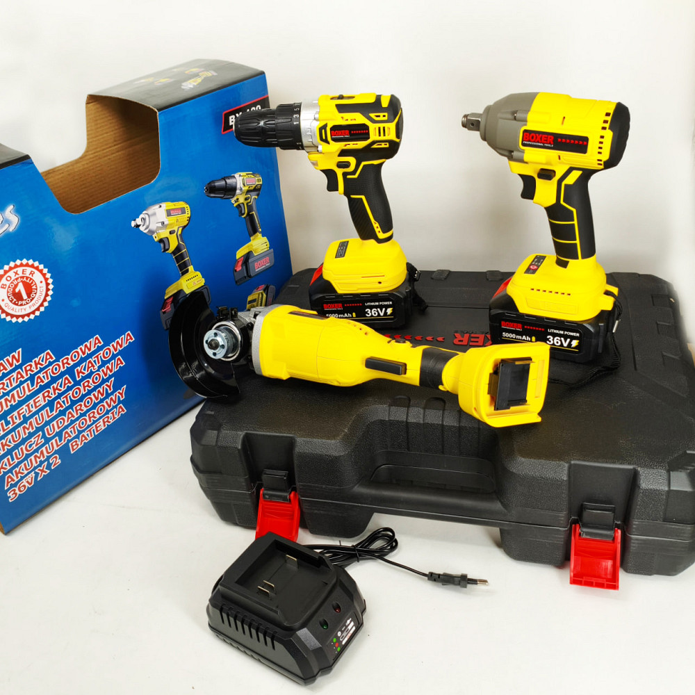 Набір гайковерт шуруповерт болгарка 25 В Boxer BX-189 набір акумуляторного інструменту OX-45 Львів - фото 8