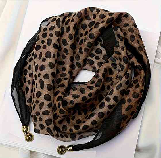 Шарф жіночий з магнітною застібкою Коричневий Сміла