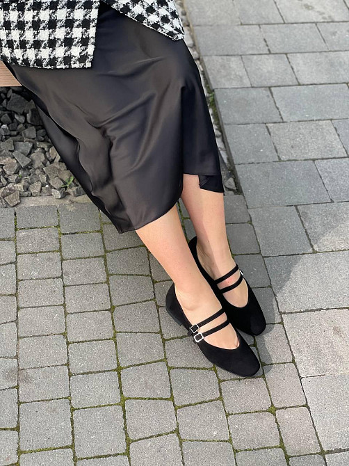 Zemira Балетки жіночі ZEMIRA чорні натуральна замша 36-41 (01179) Коломыя - изображение 7