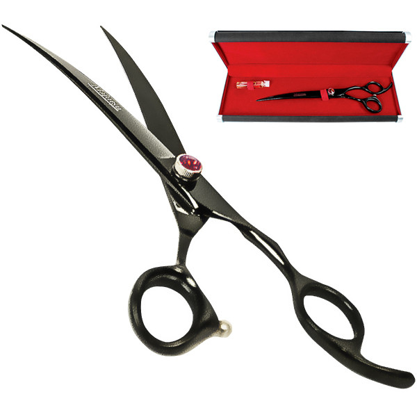 Davis Majutsu Titanium Curved ДЭВИС МАЙЖИТЦУ ТИТАНИУМ ножницы изогнутые для стрижки собак Киев - изображение 1