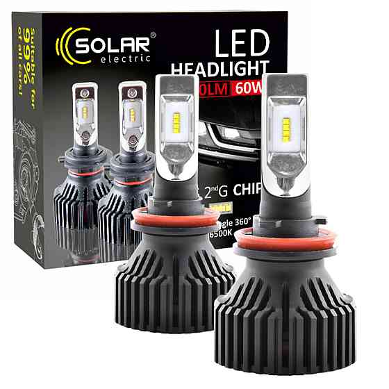 LED автолампа Solar H11 12/24V 6500K 8000Lm 60W ZES Chip Київ