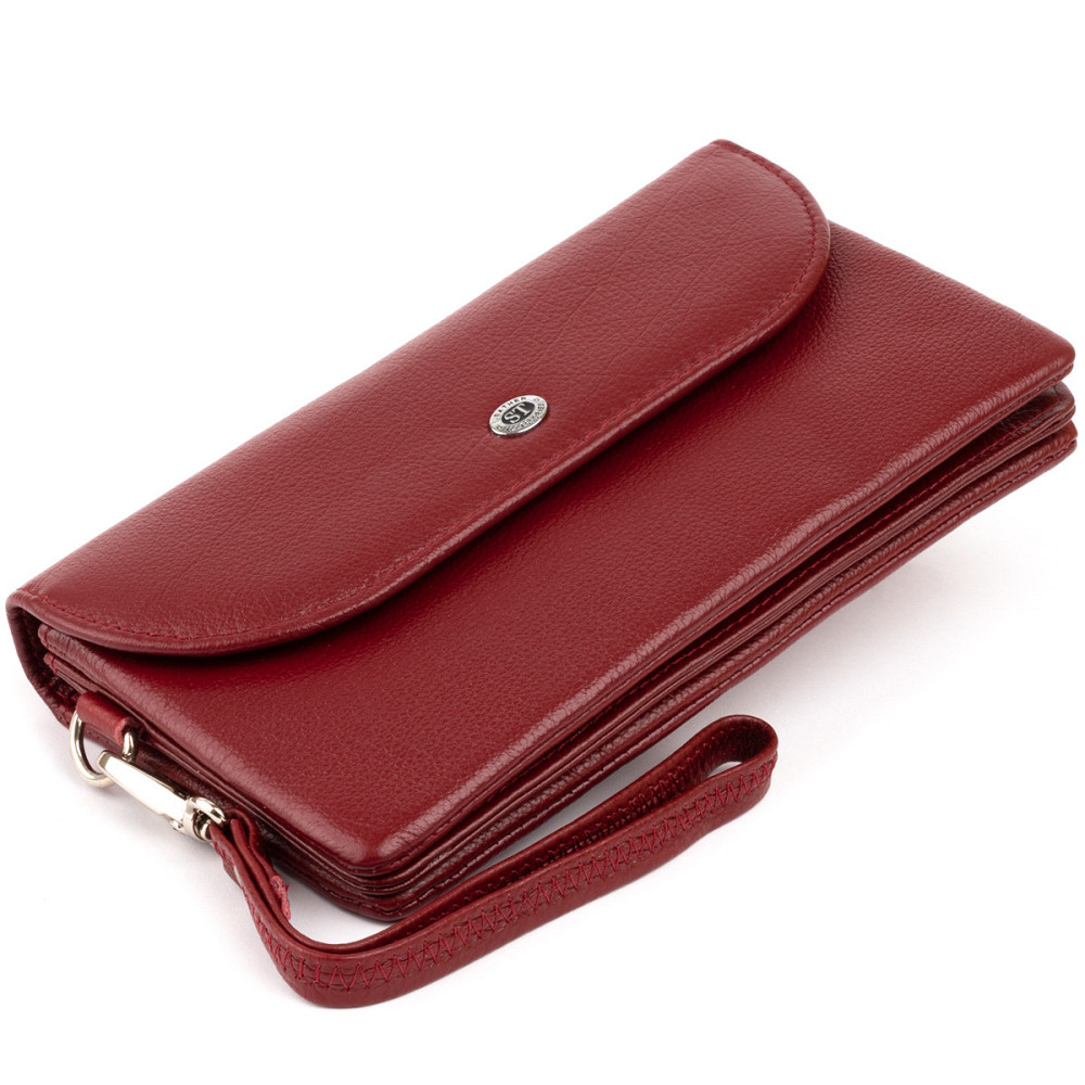 Клатч зі шкіри жіночий ST Leather 19318 Бордовий Київ - фото 5