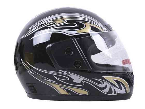 Шлем мотоциклетный интеграл MD-А105 (черно-золотой, size L) Мукачево