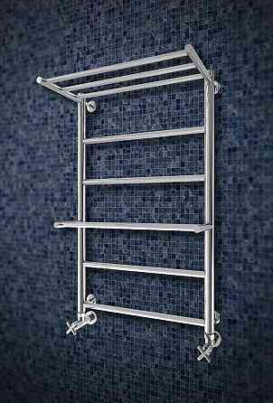Полотенцесушитель водяной Mario INOX Анкона 770х530/500 с полкой Киев