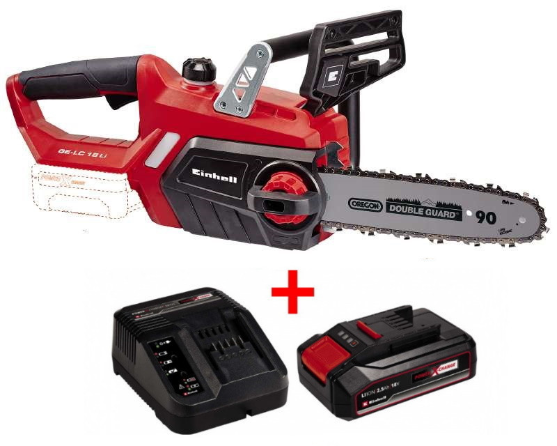 Набір пила ланцюгова Einhell GE-LC 18 Li Solo + зарядний пристрій і акумулятор 18V 2,5 Ah Київ - фото 1