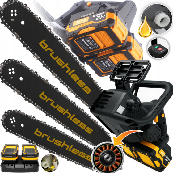 Акумуляторна пила ланцюгова Majster Pro 1200Вт (Польща) Київ