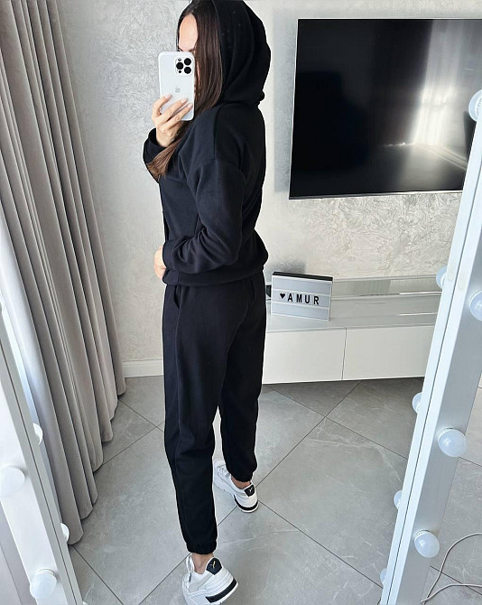 Жіночий теплий костюм двійка в спортивному стилі з флісу Одеса - фото 5