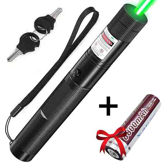 Акумуляторна лазерна указка Laser pointer YL-303 + Подарунок Акумулятор X-Balog / Потужний лазер до 10000м Київ