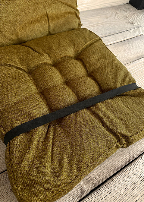Подушка для стільців (50x120х8 см) подвійна Decorator Мальмо колір мустард 84-126 Київ - фото 5