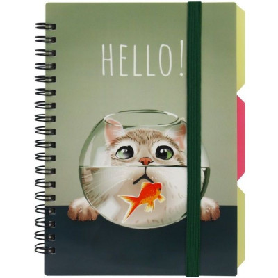 Блокнот Optima Desing 36, B6 с разделителями 100 листов, клетка (O20358-36) Винница - изображение 1