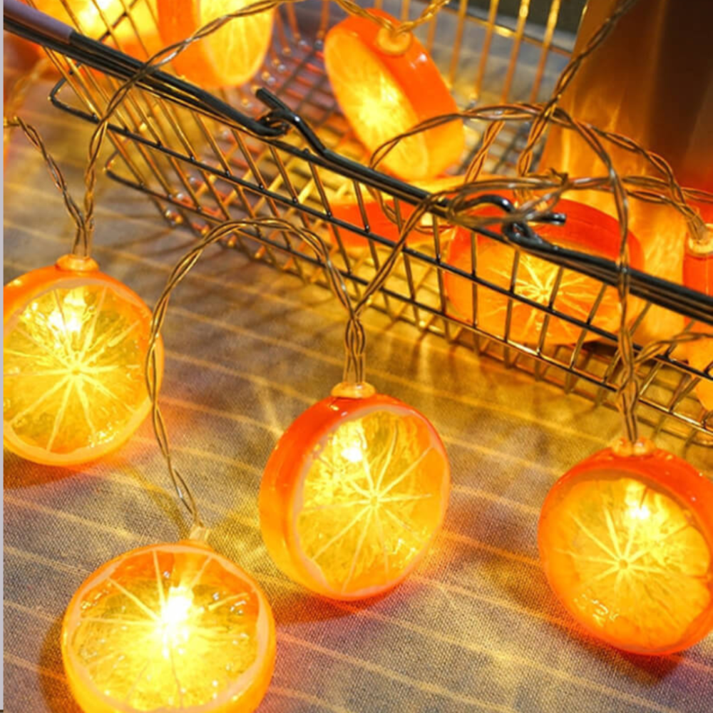 Світлодіодна Гірлянда Апельсини 1.5м 10 лампочок для декору, оформлення подарунків та різдвяних інсталяцій Одеса - фото 5