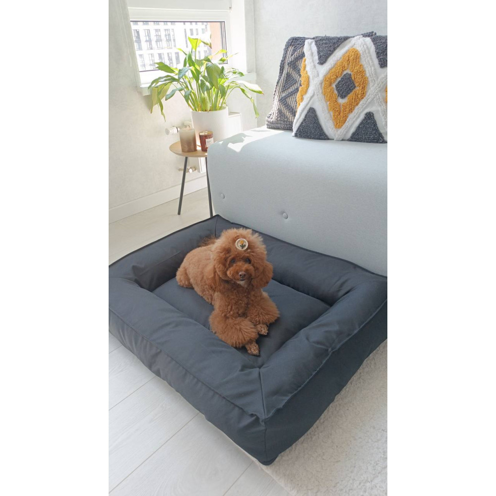 Водонепроницаемый лежак лежанка спальное место для животных со съемным чехлом чёрный S (60см) Киев - изображение 3