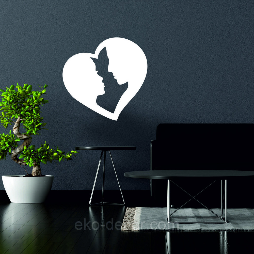 Декоративное настенное Панно «Влюбленные», Декор на стену 90*90 см, Белый Киев - изображение 4