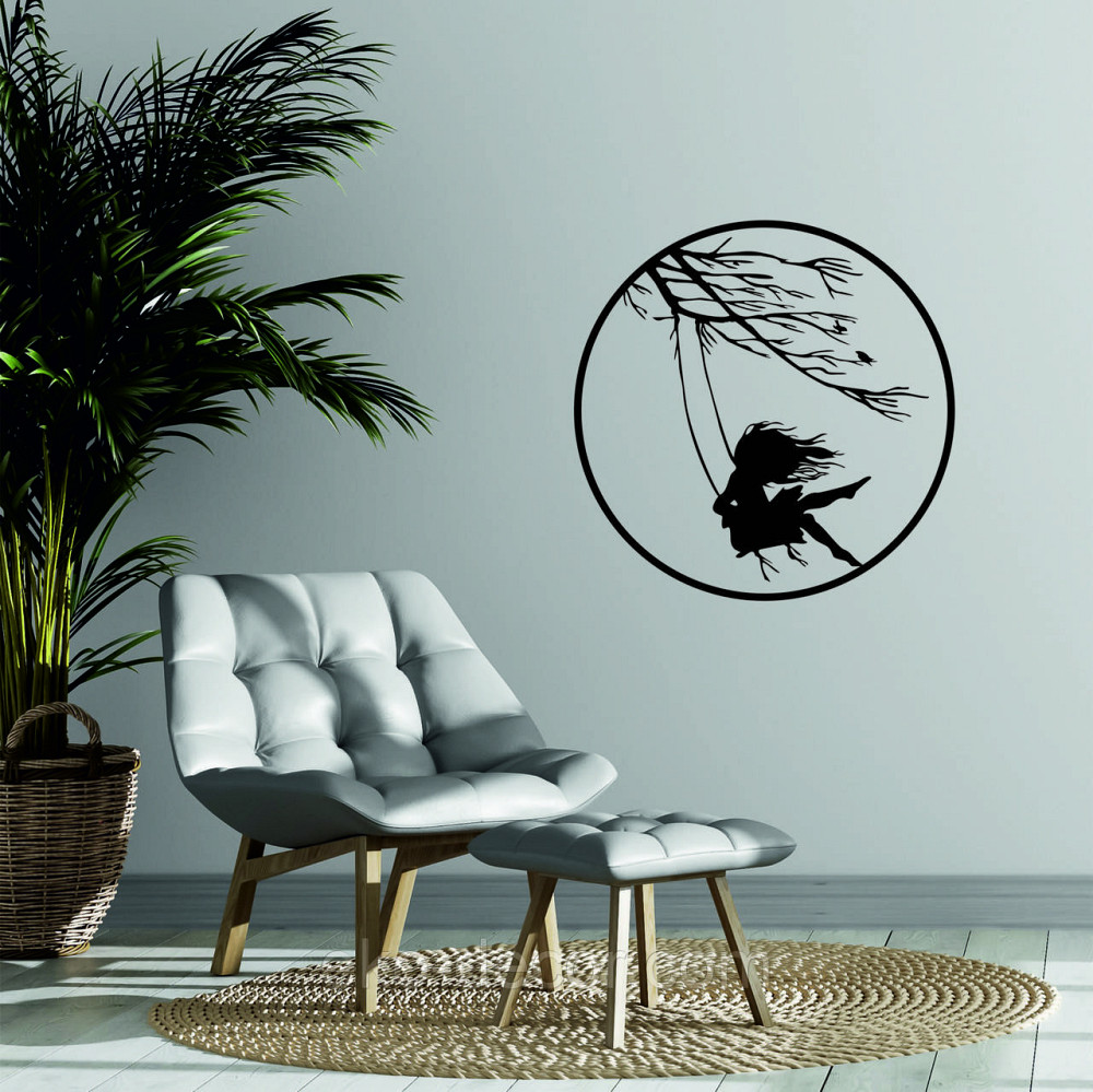 Декоративне настінне Панно «Дівчинка та голуб» Декор на стіну Київ - фото 3