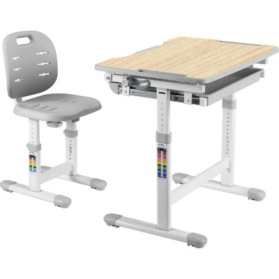 Парта со стулом FunDesk Piccolino III Grey-w Винница - изображение 2