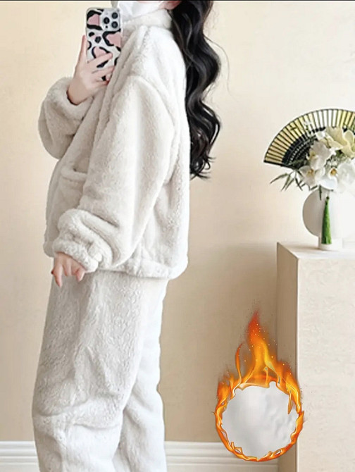 🤍 М’який плюшевий теплий костюм — затишок і ніжність у кожному русі! ❄️🔥 Київ - фото 1