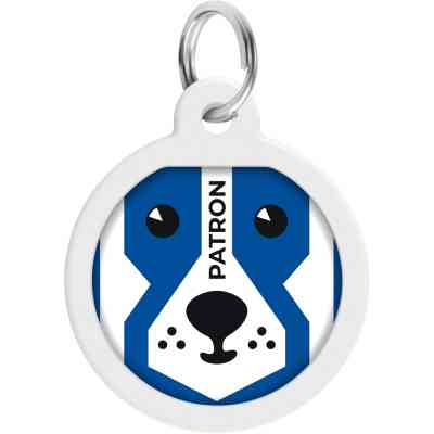 Адресник для животных WAUDOG Smart ID с QR паспортом "Патрон", круг 25 мм (625-4025) Винница